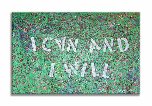 I Can and i Will - Original Painting on Canvas Dr8 Love