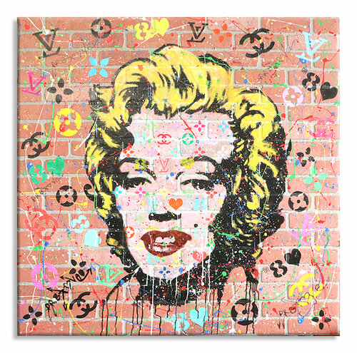 Marilyn 8 Love - Original Painting on Fiberglass Brick Wall-Panel von Dr8 Love, Malerei kaufen auf Singulart