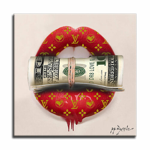Kiss my Money - Original Painting on Canvas von Dr8 Love, Malerei kaufen auf Singulart