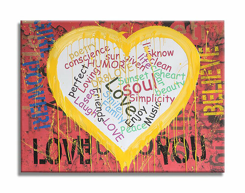 Heart – Girl Power - Original Painting on Canvas Dr8 Love