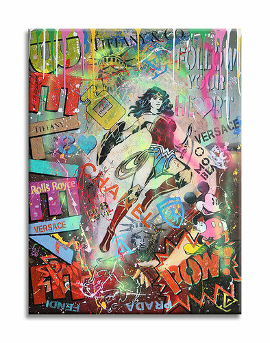 Wonder Woman Believe - Original Painting on Canvas von Dr8 Love, Malerei kaufen auf Singulart