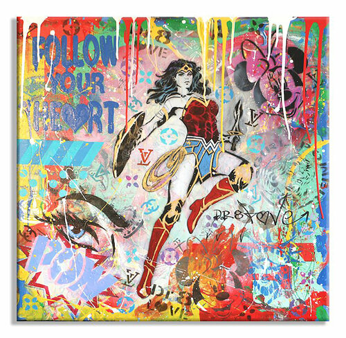 Love Wonder Woman - Original Painting on Canvas von Dr8 Love, Malerei kaufen auf Singulart