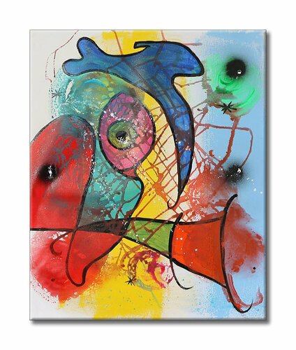 Vitality - Original Abstract Painting on Canvas van Dr8 Love, Schilderij te koop op Singulart
