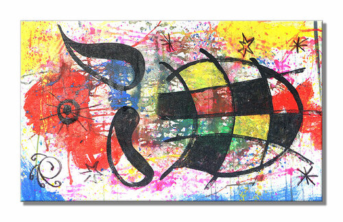 Androm - Original Abstract Painting on Canvas Dr8 Love