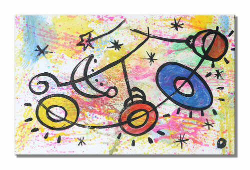 Pleiades - Original Abstract Painting on Canvas Dr8 Love