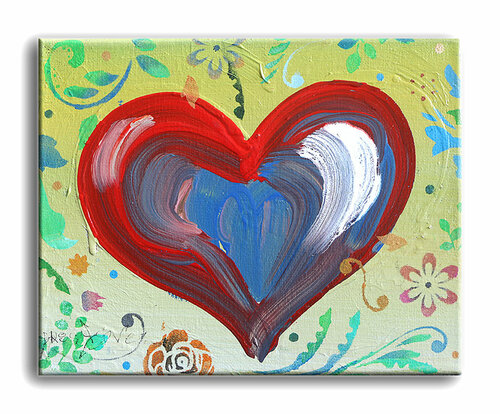 Be Grateful  - Original Painting on Canvas Dr8 Love