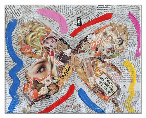 Always – Original Collage Painting on canvas di Dr8 Love, Pittura in vendita su Singulart