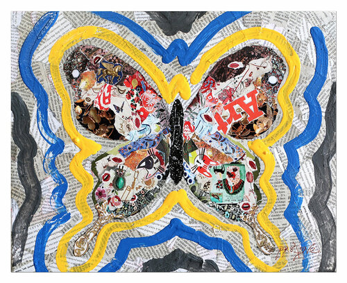 Music – Original Collage Painting on canvas Dr8 Love