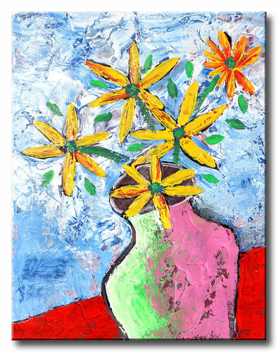 Sunflowers – Original Painting on canvas von Dr8 Love, Malerei kaufen auf Singulart