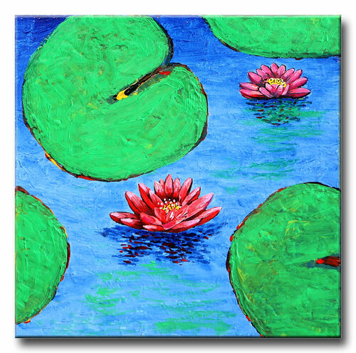 Water Lilies – Original Painting on canvas Dr8 Love