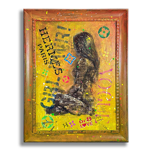 Hermes Girl – Original Painting on canvas von Dr8 Love, Malerei kaufen auf Singulart