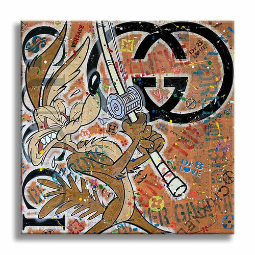 Gucci coyote – Original Painting on canvas by Dr8 Love, 회화 for Sale on Singulart