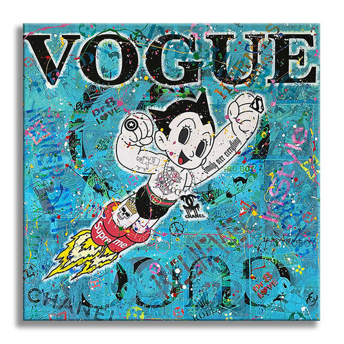 Astro boy Vogue – Original Painting on canvas Dr8 Love