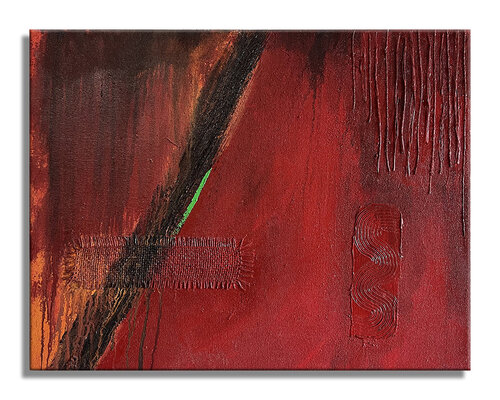 Red Small - Original Painting on Canvas par Dr8 Love, Peinture en vente sur Singulart