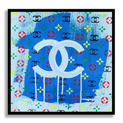 Sky Chanel - Original Painting on Canvas van Dr8 Love, Schilderij te koop op Singulart