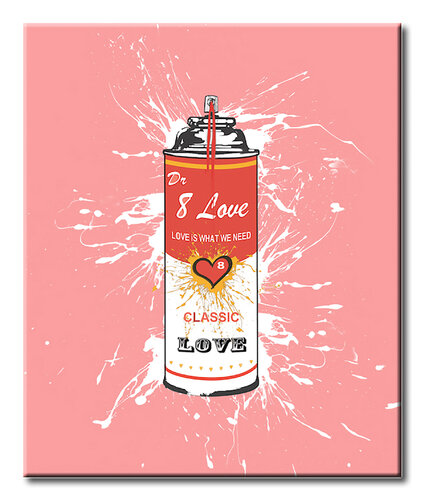Spray Can - Three Words - Original Painting on Canvas by Dr8 Love, 회화 for Sale on Singulart
