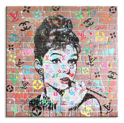 Audrey 8 Love - Limited Edition  Giclee Canvas von Dr8 Love, Druck kaufen auf Singulart