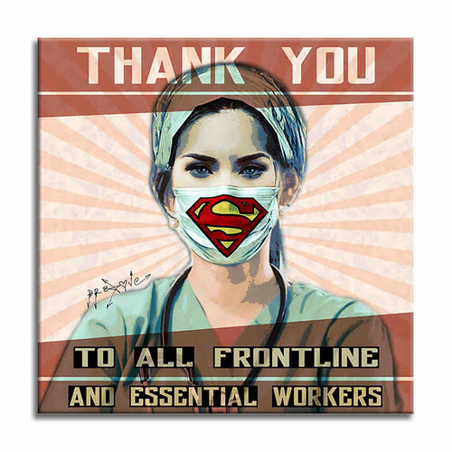 Thank you Heroes - Limited Edition Giclee Paper di Dr8 Love, Stampa in vendita su Singulart