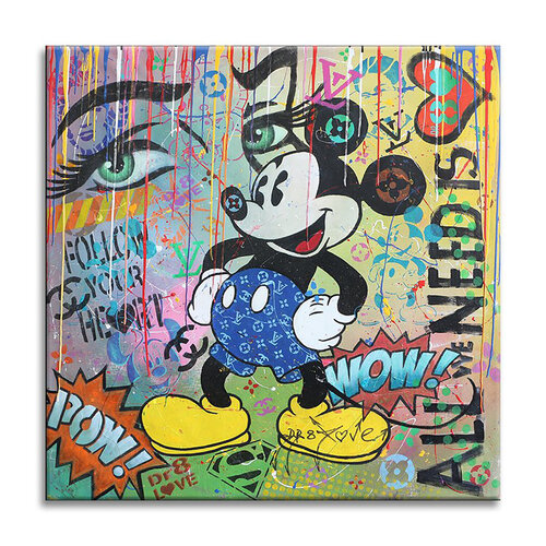 All we need Mickey - Limited Edition Giclee Paper by Dr8 Love, 인쇄 for Sale on Singulart