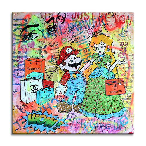 Mario You're my Hero - Limited Edition  Giclee Canvas van Dr8 Love, Afdruk te koop op Singulart