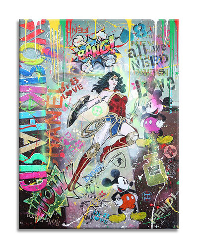 Wonder Woman Hard - Limited Edition  Giclee Canvas von Dr8 Love, Druck kaufen auf Singulart