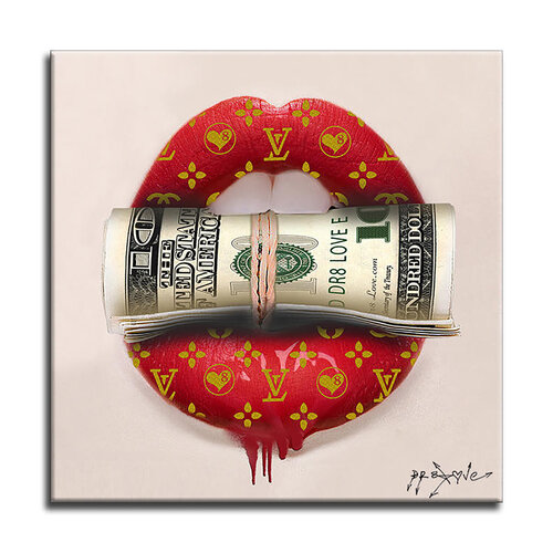 Kiss my Money - Limited Edition  Giclee Canvas von Dr8 Love, Druck kaufen auf Singulart