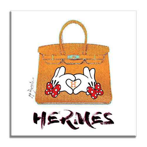 Hermes - Minnie Mouse - Limited Edition  Giclee Canvas di Dr8 Love, Stampa in vendita su Singulart