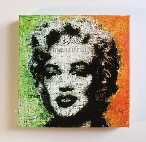 Marilyn Color - Limited Edition  Giclee Canvas van Dr8 Love, Afdruk te koop op Singulart