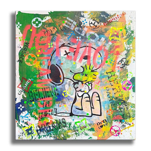 Dream Love Snoopy - Limited Edition Giclee Print on Canvas by Dr8 Love, 인쇄 for Sale on Singulart
