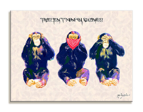 Monkey Business - Limited Edition  Giclee Canvas van Dr8 Love, Afdruk te koop op Singulart