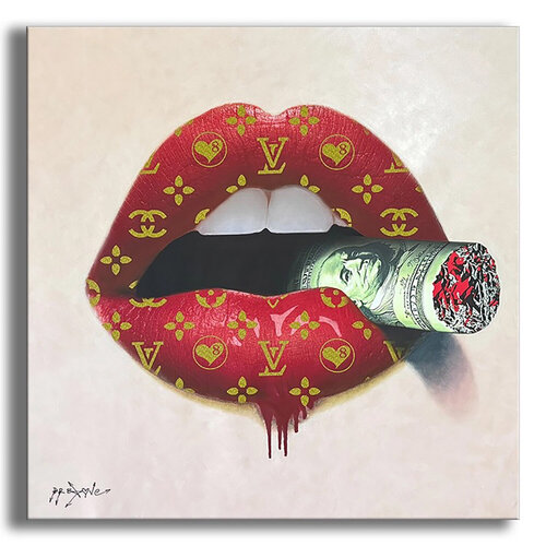 Smoking Billions - Limited Edition Giclee Print on  Paper van Dr8 Love, Afdruk te koop op Singulart
