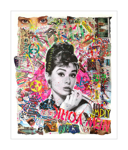 Audrey Tiffany - Limited Edition Giclee Paper by Dr8 Love, 인쇄 for Sale on Singulart