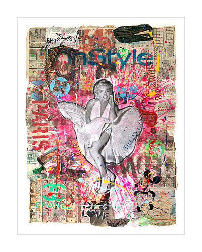Marilyn In Style - Limited Edition Giclee Paper van Dr8 Love, Afdruk te koop op Singulart