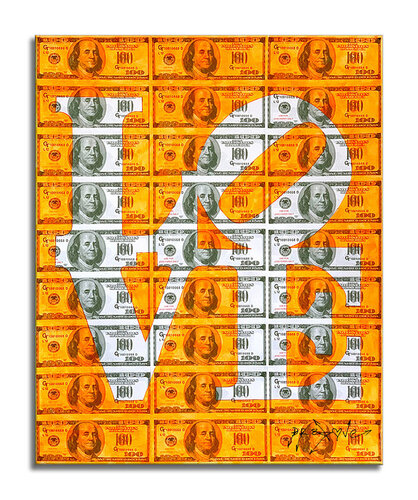 Love Neon Orange - Limited Edition Giclee Paper de Dr8 Love, Impresión a la venta en Singulart