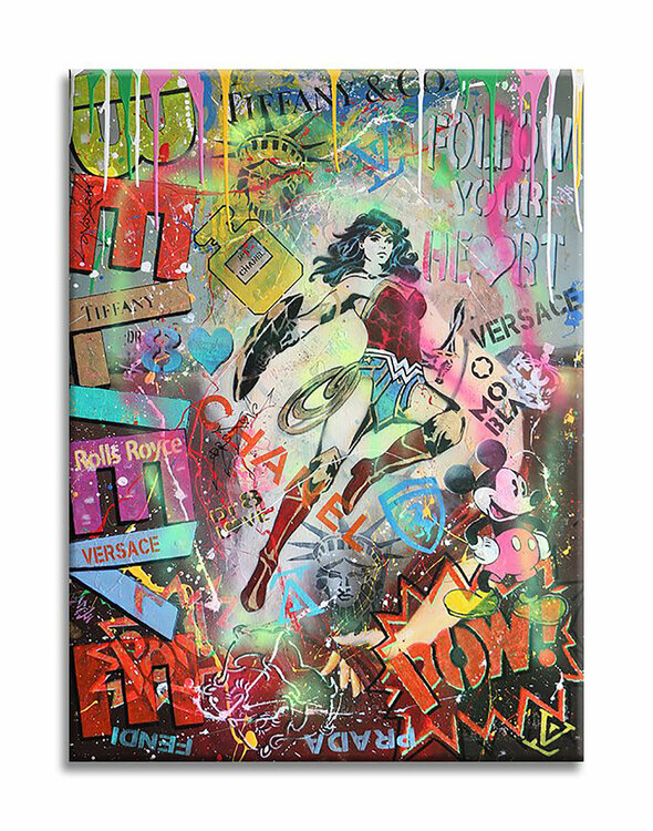Wonder Woman Believe - Original Painting on Canvas Dr8 Love