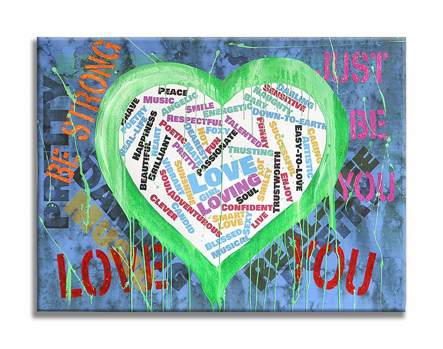 Love You - Original Painting on Canvas Dr8 Love Dipinto originale in vendita