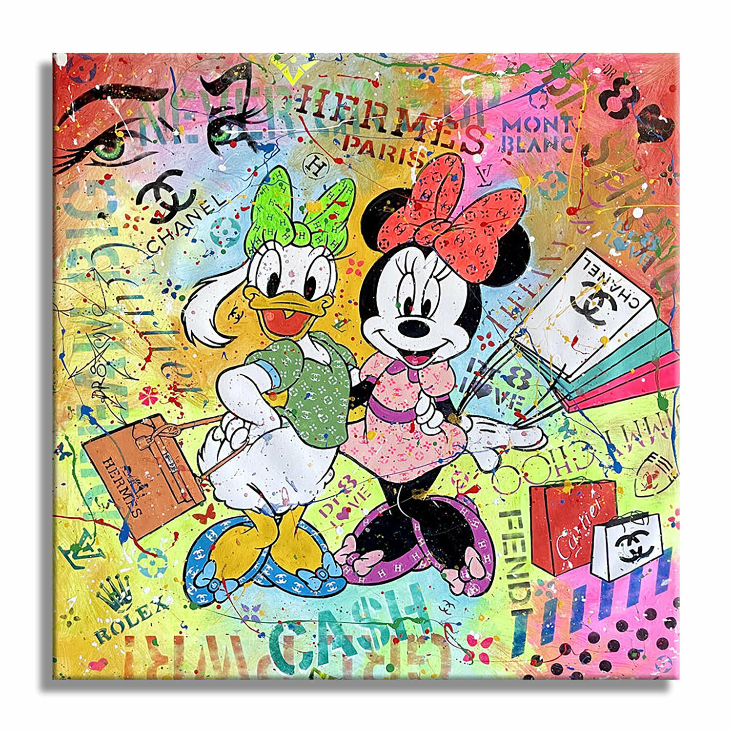 Shopping Therapy - Original Painting on Canvas Dr8 Love Originalgemälde zu verkaufen