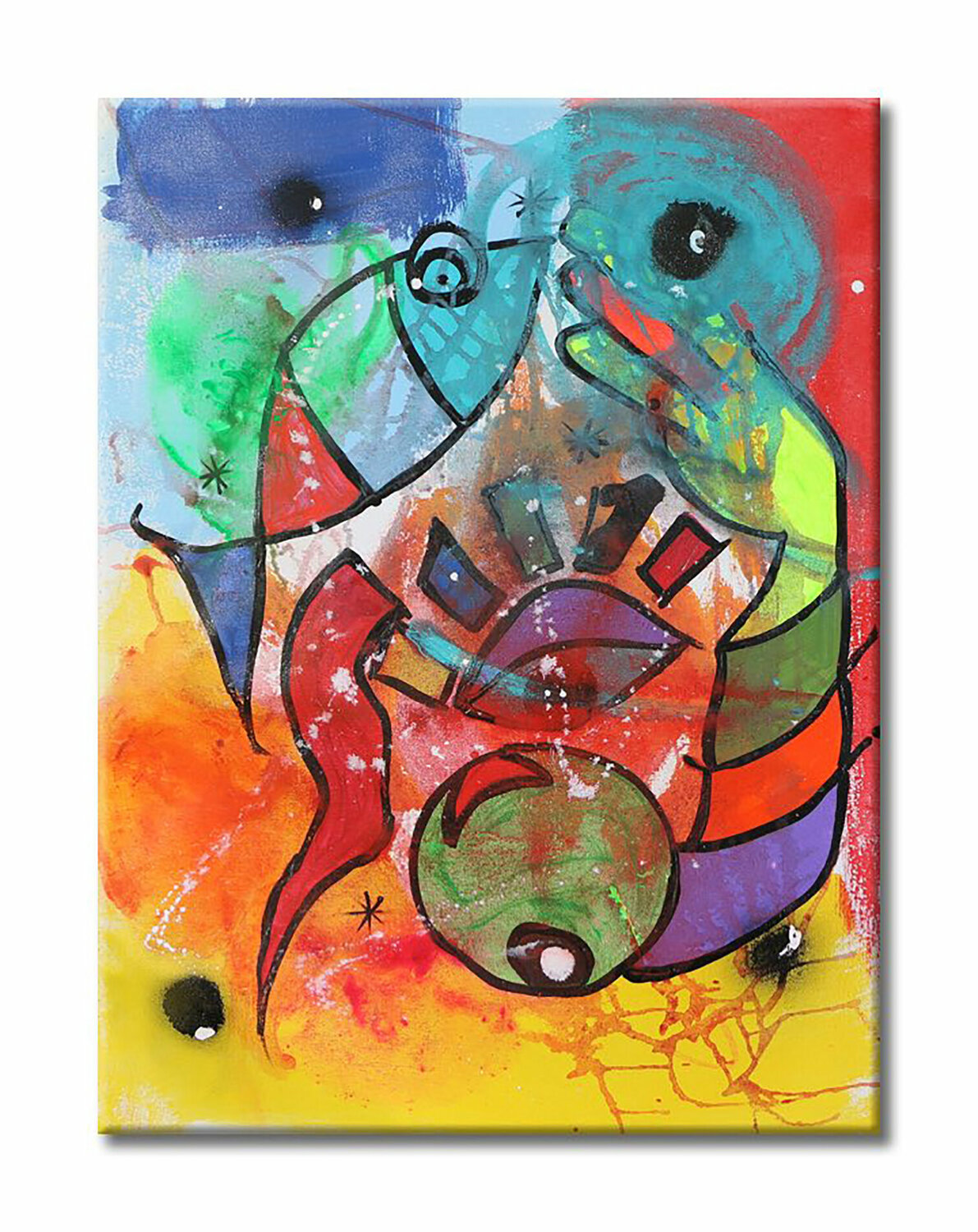 Club - Original Abstract Painting on Canvas Dr8 Love