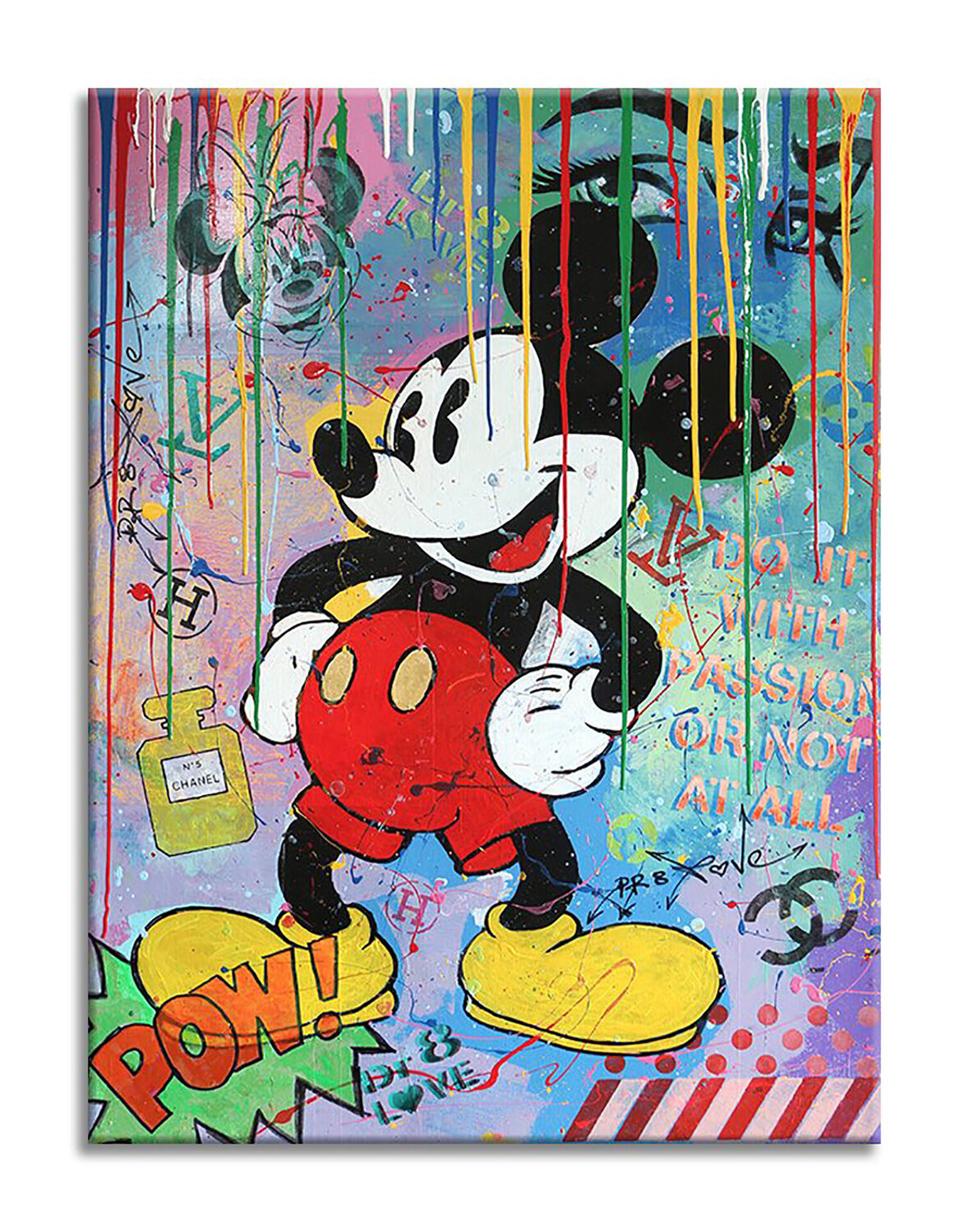 Do it Mickey Mouse - Original Painting on Canvas Dr8 Love