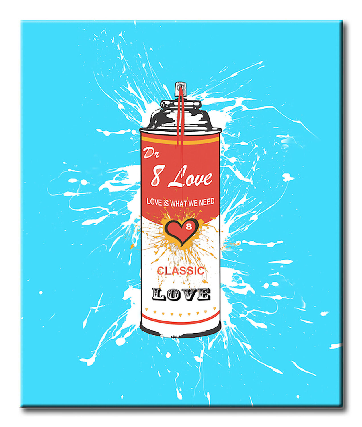 Spray Can - You - Original Painting on Canvas Dr8 Love Originalgemälde zu verkaufen