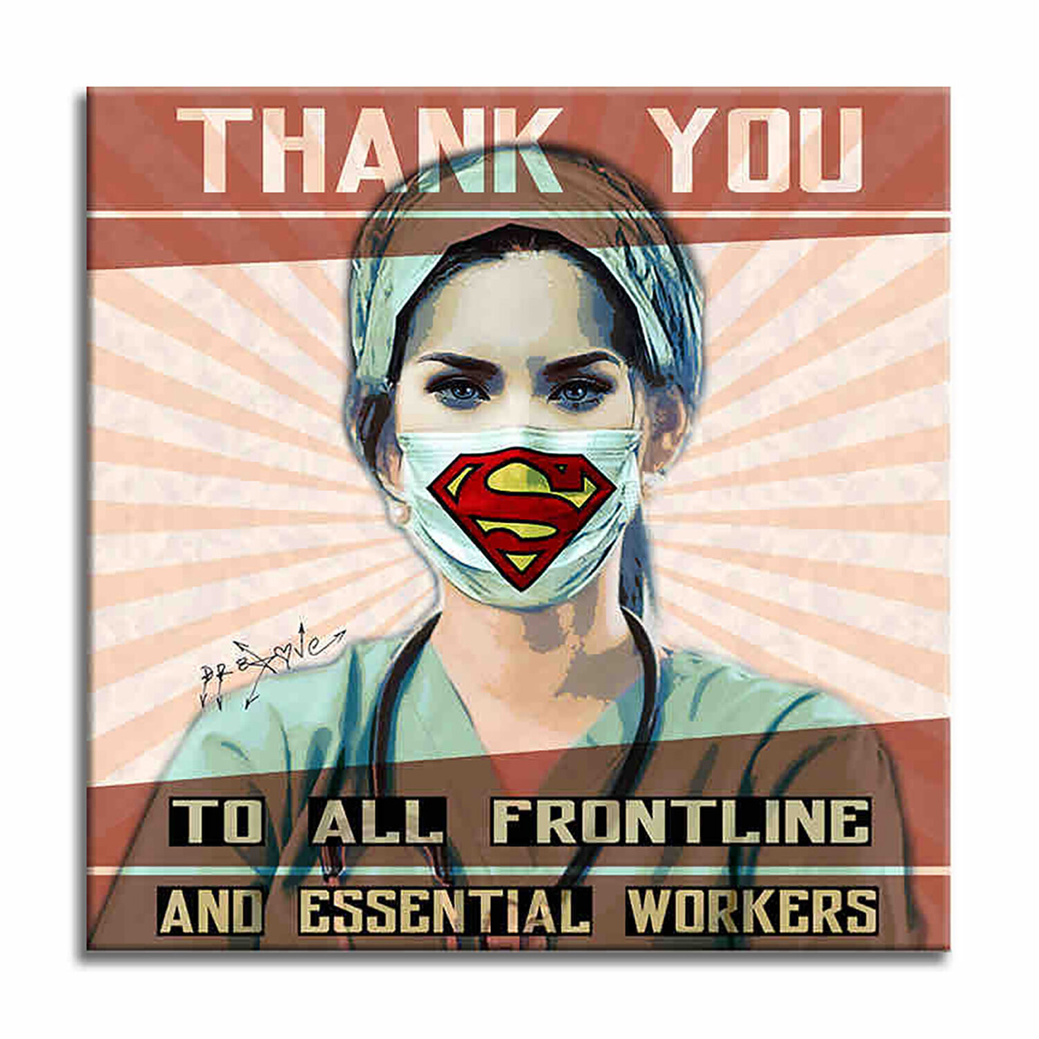 Thank you Heroes - Limited Edition  Giclee Canvas Dr8 Love Druck zu verkaufen