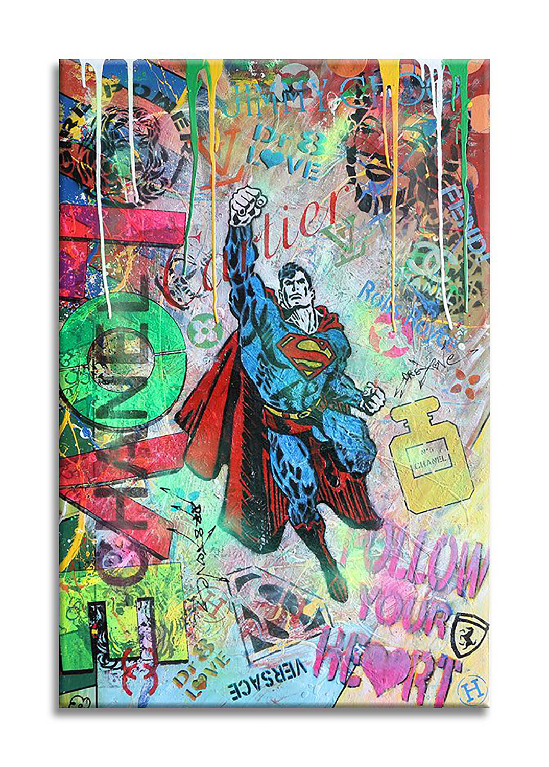 Superman Follow your heart - Limited Edition  Giclee Canvas Dr8 Love Druck zu verkaufen