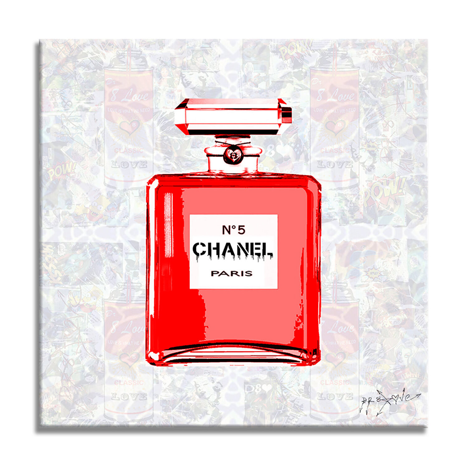 Chanel Red - Limited Edition  Giclee Canvas Dr8 Love