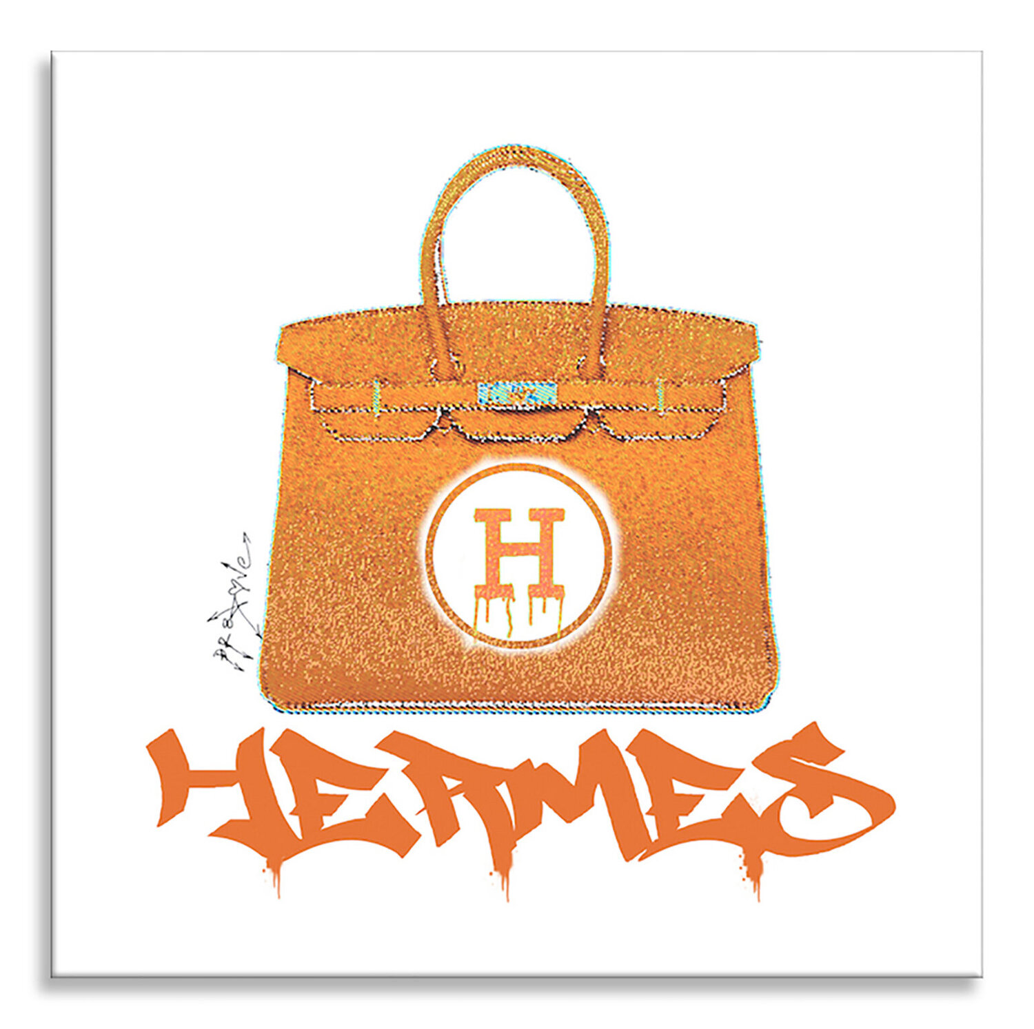 Hermes Handbags Color1 - Limited Edition Giclee Print on Canvas Dr8 Love Druck zu verkaufen