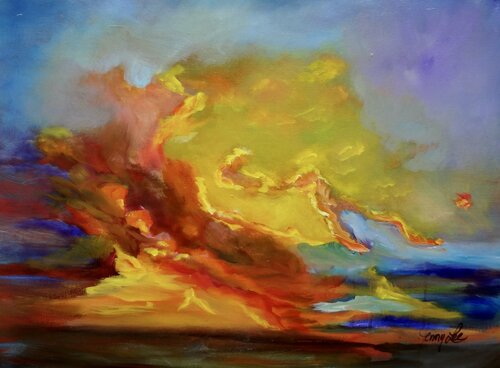 Sunset Over the Pacific von Jenny Lee, Malerei kaufen auf Singulart