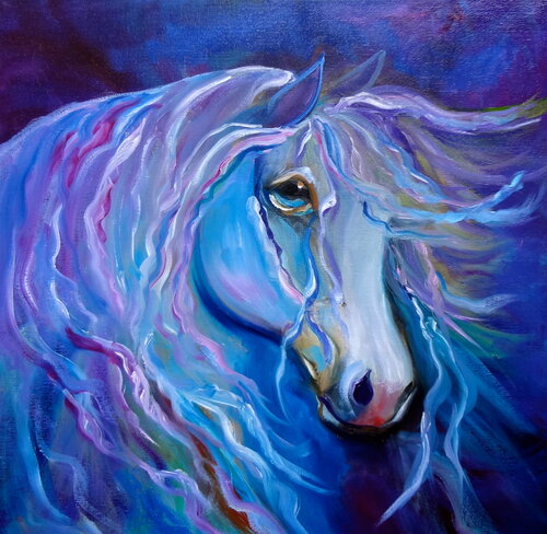Velvet Horse van Jenny Lee, Schilderij te koop op Singulart
