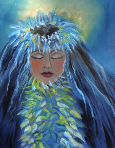 Wahine 1 van Jenny Lee, Schilderij te koop op Singulart