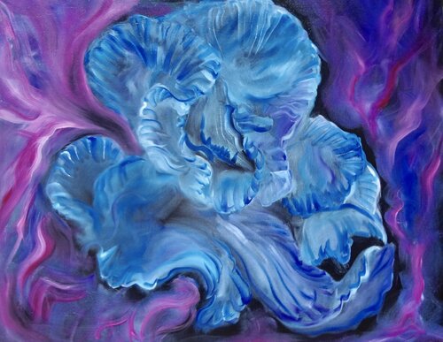 Abstract Blue Iris von Jenny Lee, Malerei kaufen auf Singulart