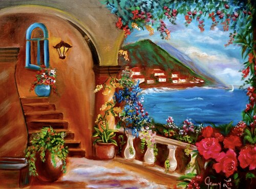 Venice Veranda 1 by Jenny Lee, Painting for Sale on Singulart