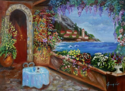 Venice Veranda 11 van Jenny Lee, Schilderij te koop op Singulart